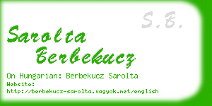 sarolta berbekucz business card